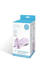 Gläs - Rosebud - 5" Glass Butt Plug - Pink Sex Toy - Tophatter Daily Deals