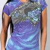 Hot Leathers Angel Roses Wings Allover Sublimation Ladies T-Shirt Ladies Short Sleeve - Tophatter Daily Deals