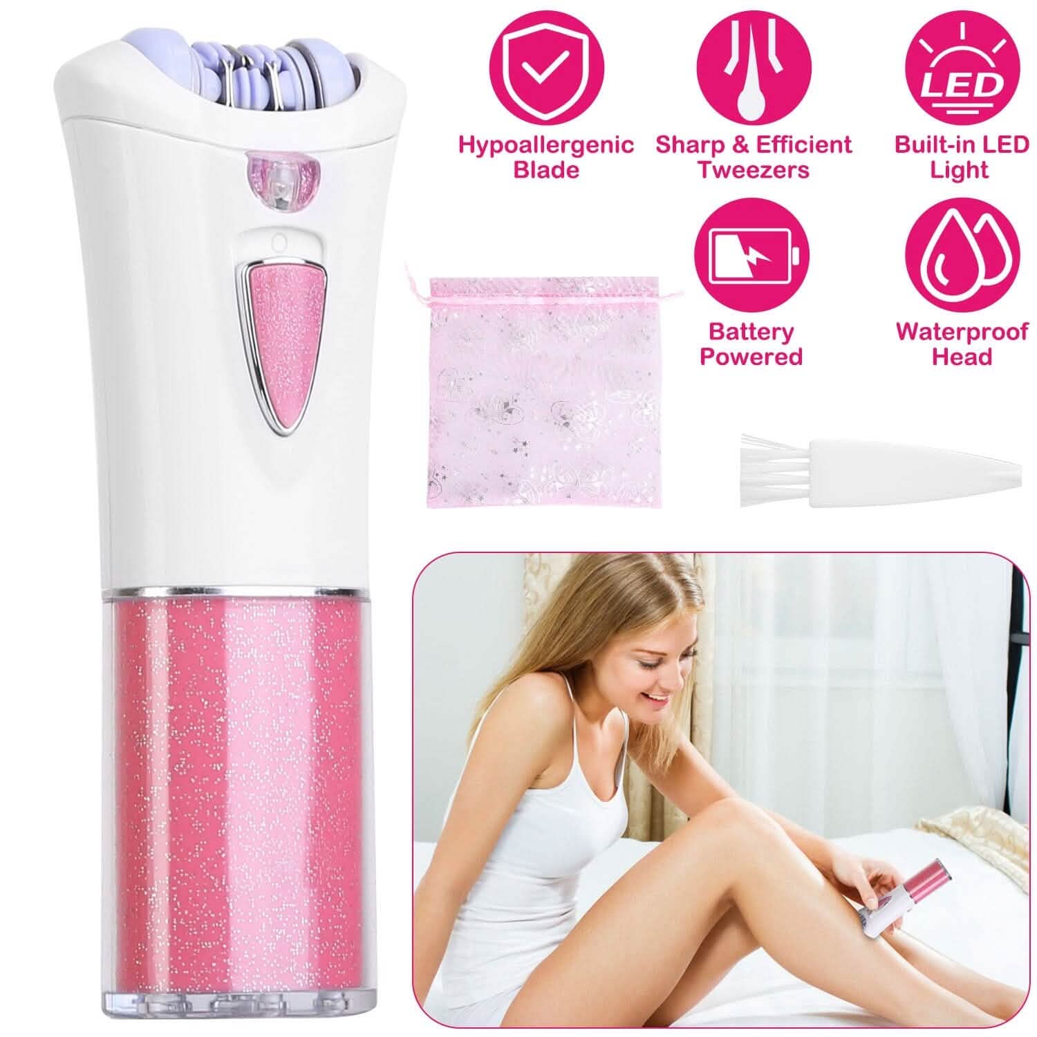 Glide Epilator Women Shaver Facial Body Hair Remover Beauty & Personal Care - Tophatter Daily Deals