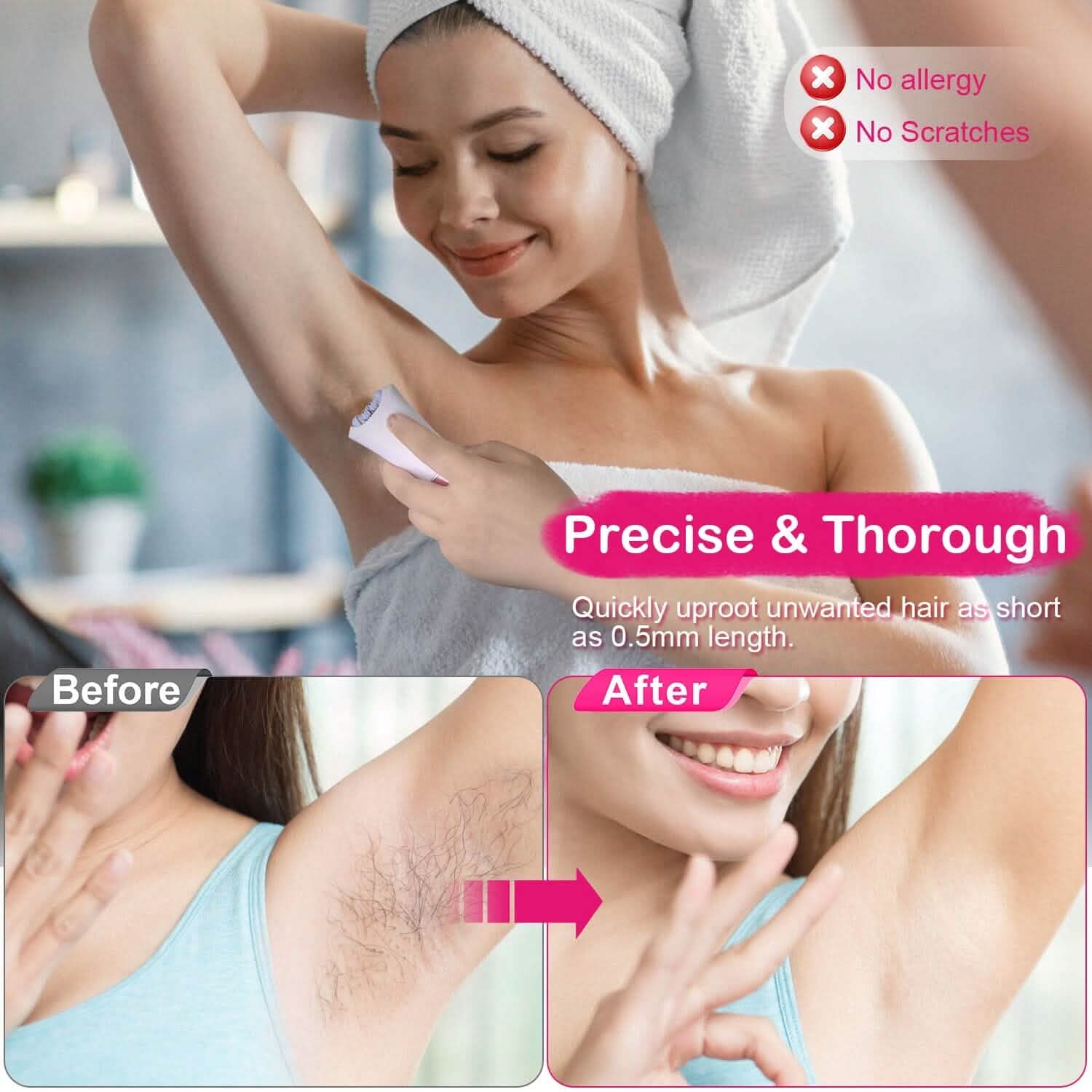 Glide Epilator Women Shaver Facial Body Hair Remover Beauty & Personal Care - Tophatter Daily Deals