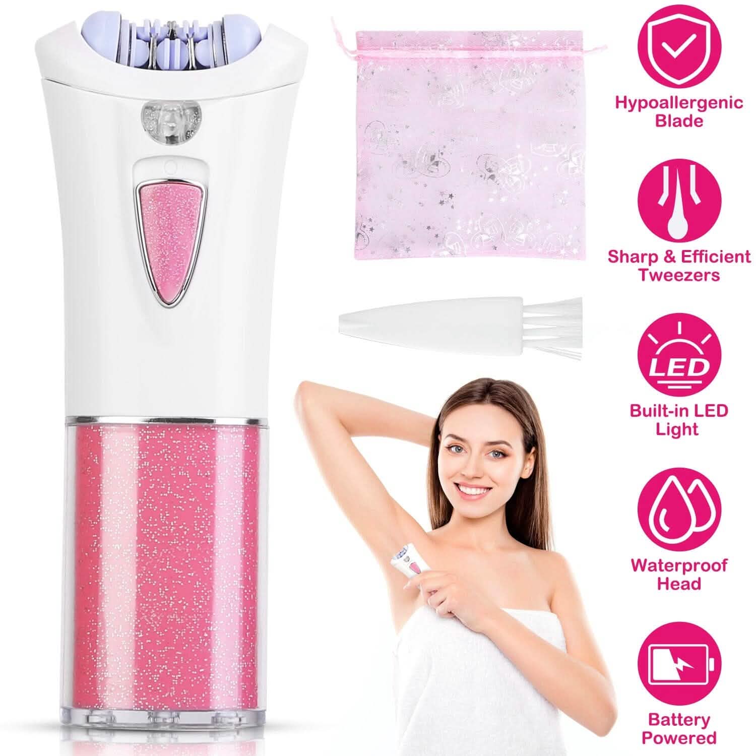 Glide Epilator Women Shaver Facial Body Hair Remover Beauty & Personal Care - Tophatter Daily Deals