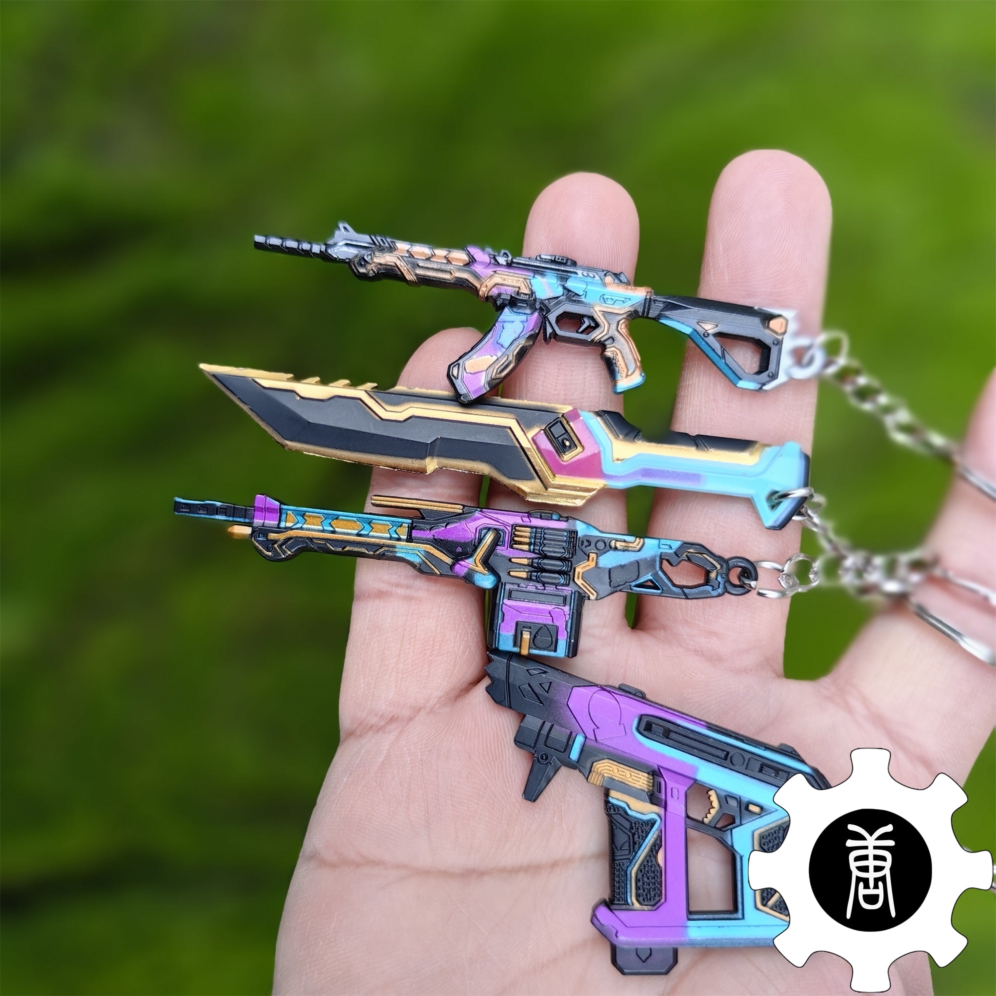 Glitchpop Skin Weapon Keychain Backpack Decor Gamer Gift 4 In 1 Pack - Tophatter Daily Deals