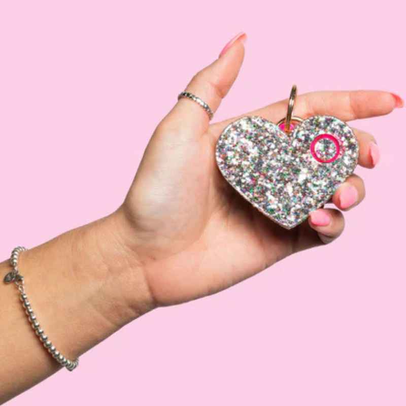 Bling Heart Panic Alarm Personal Safety Flashlight Key Chain Campus Safety - Tophatter Daily Deals