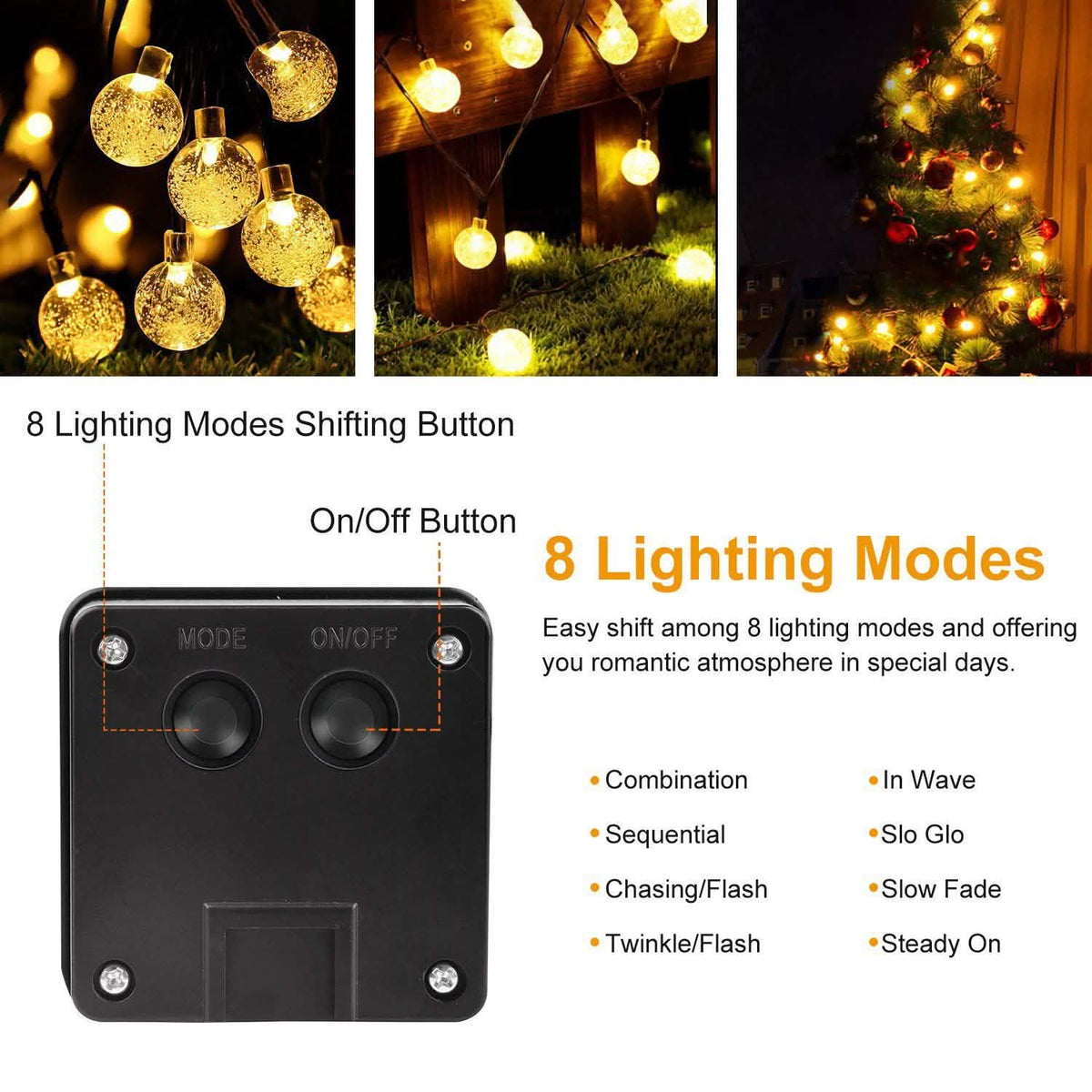 Globe String Solar Lights 30 Ball String & Fairy Lights - Tophatter Daily Deals