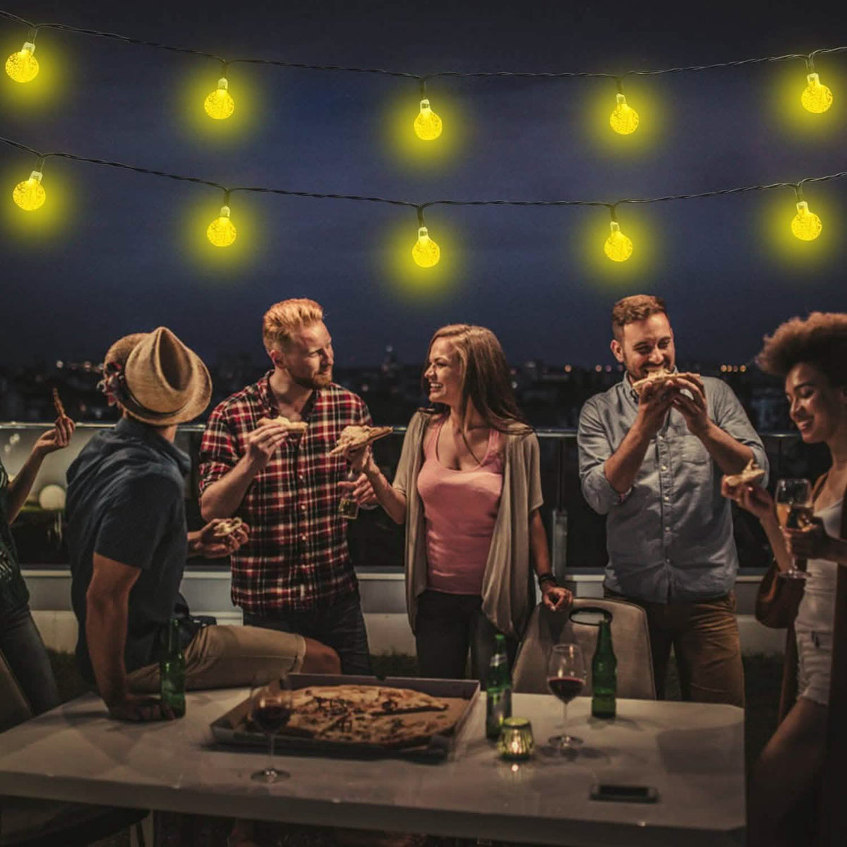 Globe String Solar Lights 30 Ball String & Fairy Lights - Tophatter Daily Deals