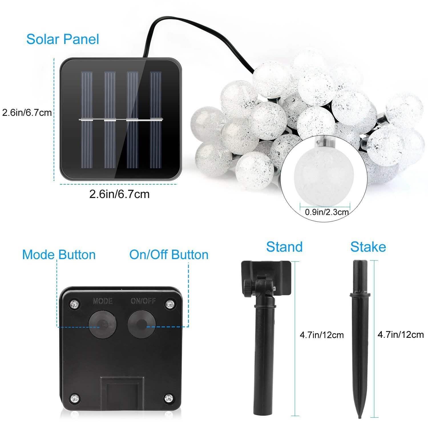 Globe String Solar Lights 30 Ball String & Fairy Lights - Tophatter Daily Deals