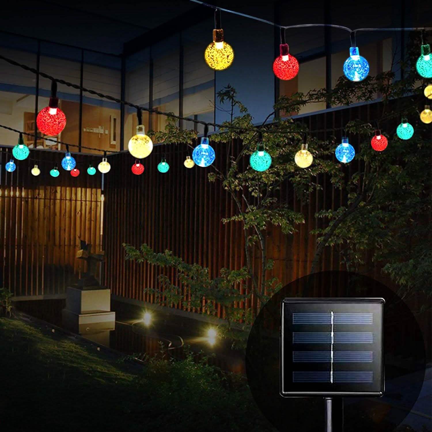 Globe String Solar Lights 30 Ball String & Fairy Lights - Tophatter Daily Deals