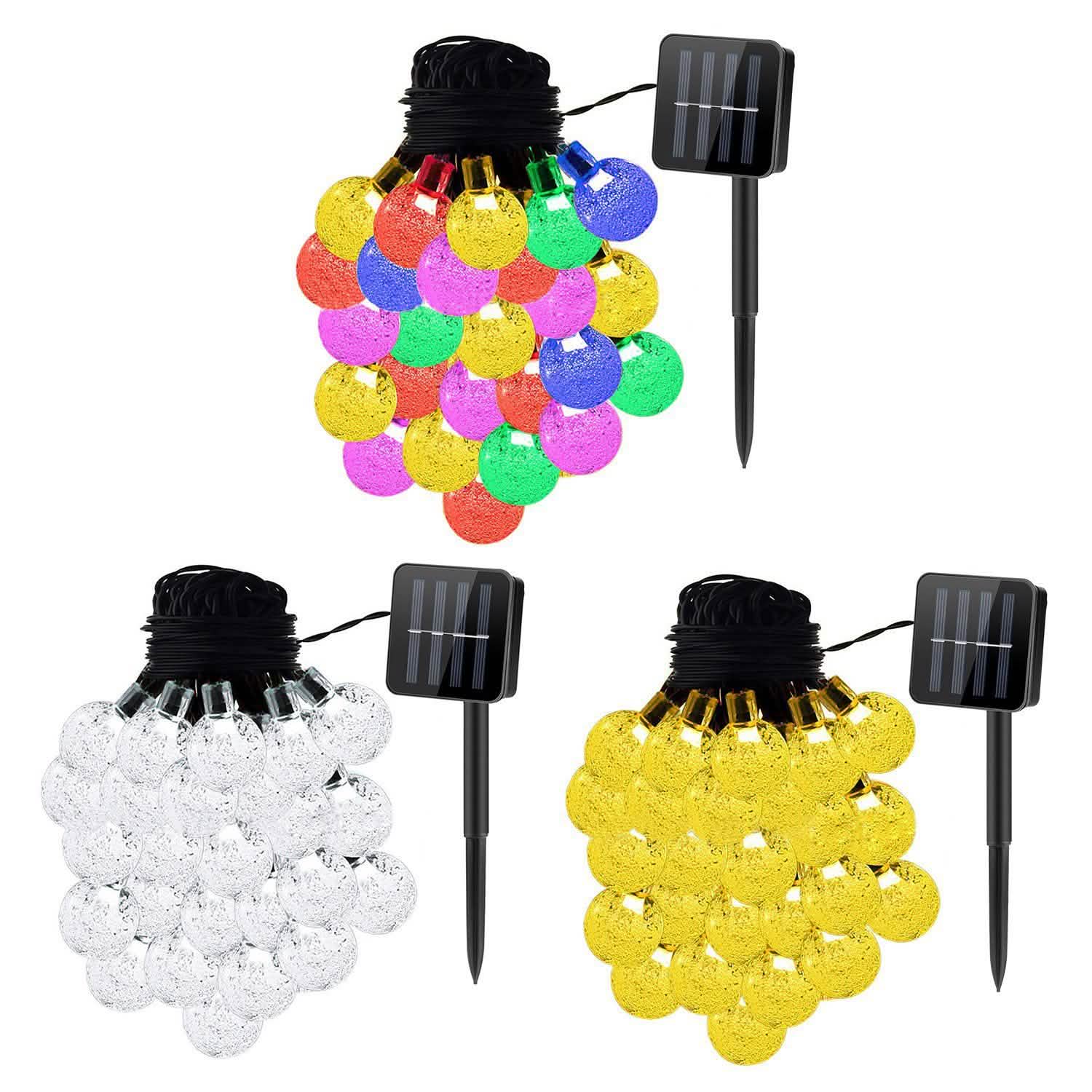Globe String Solar Lights 30 Ball String & Fairy Lights - Tophatter Daily Deals