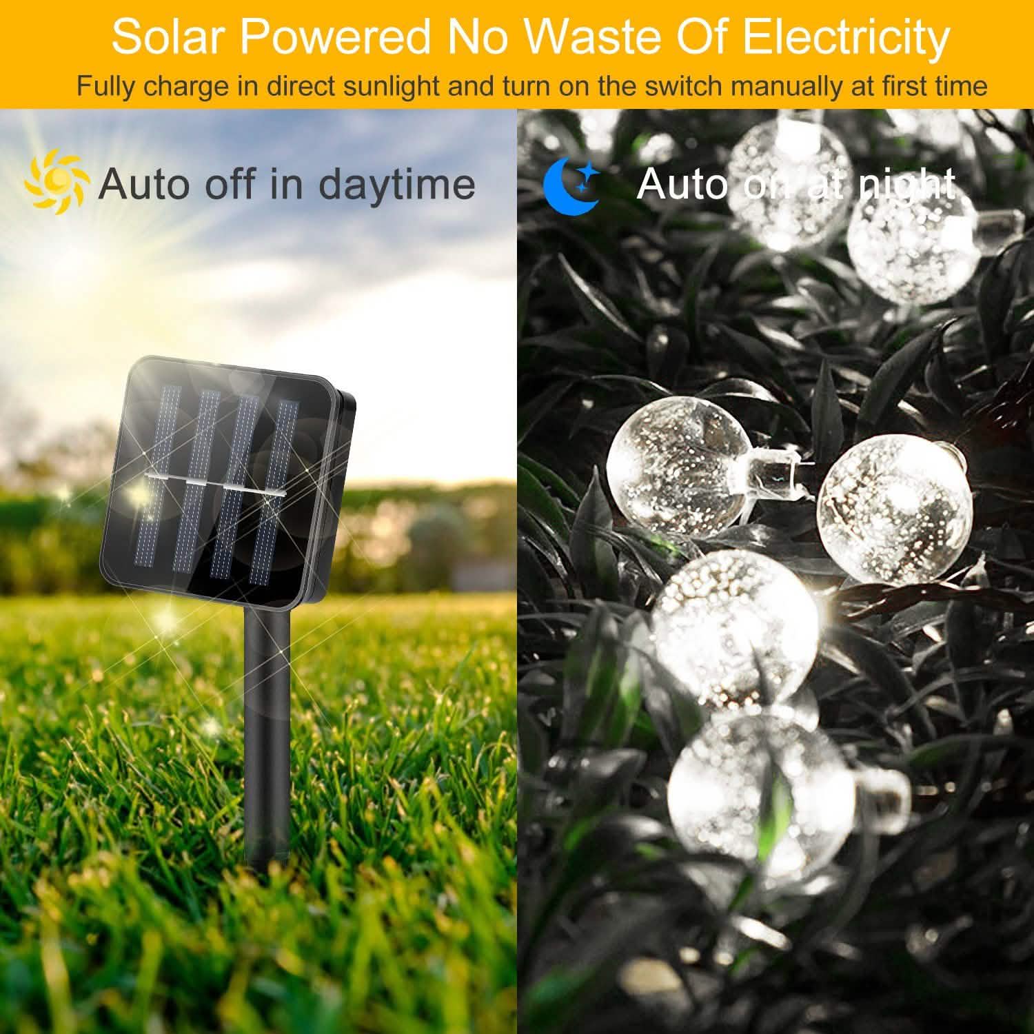 Globe String Solar Lights 30 Ball String & Fairy Lights - Tophatter Daily Deals