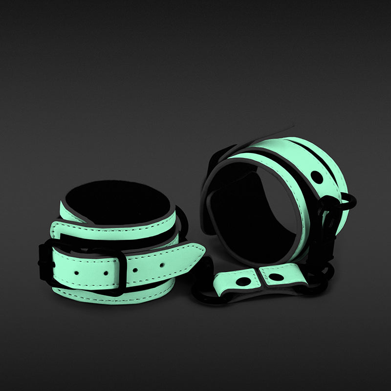 Glo Bondage Wirst Cuffs - Glow In The Dark - Tophatter Daily Deals