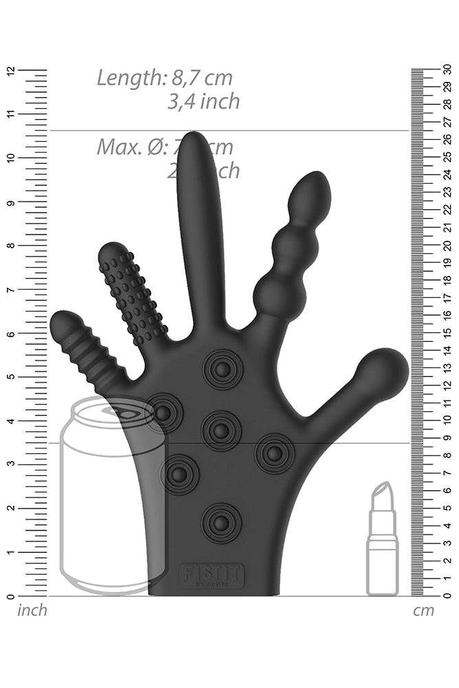 Shots Toys - Fist It - Silicone Stimulation Glove - Black BDSM - Tophatter Daily Deals