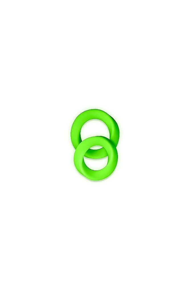 Ouch by Shots Toys - 2 pc Cock Ring Set - Glow in the Dark Sex Toy - Tophatter Daily Deals