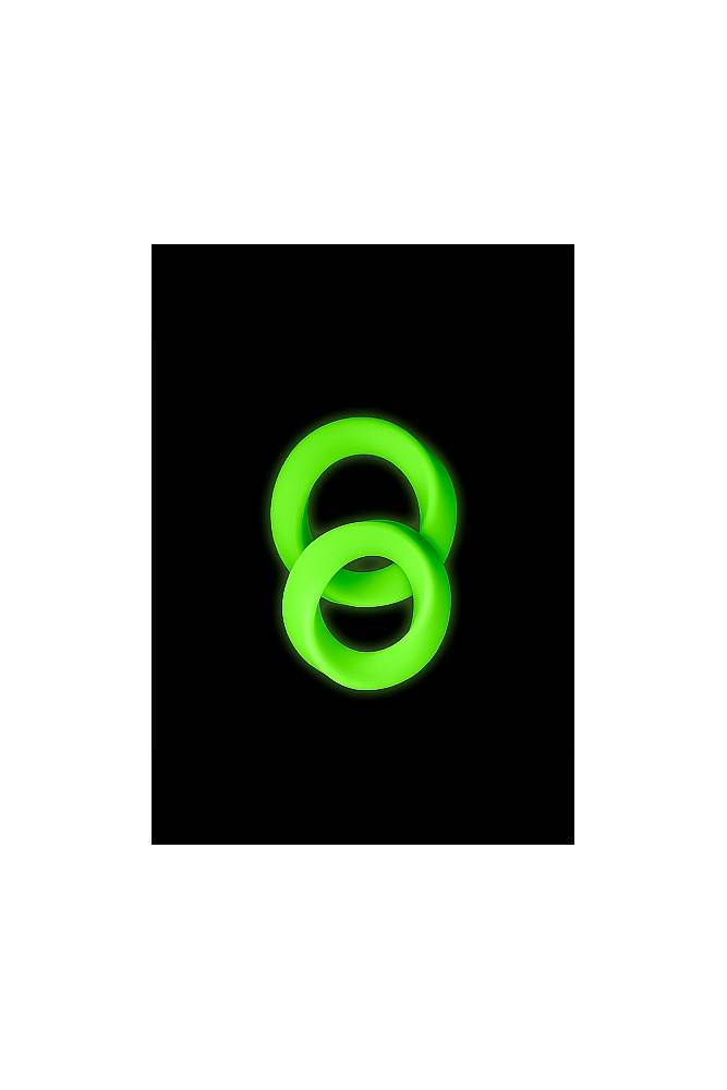 Ouch by Shots Toys - 2 pc Cock Ring Set - Glow in the Dark Sex Toy - Tophatter Daily Deals