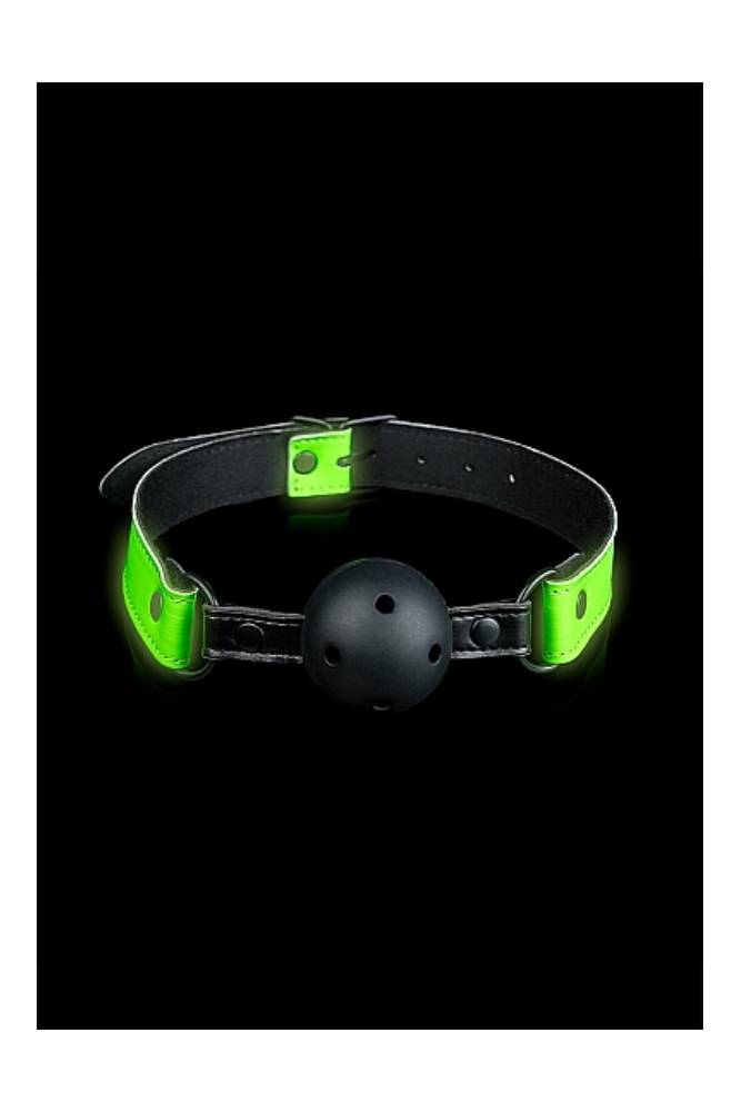 Ouch by Shots Toys - Glow - Breathable Ball Gag - Glow in the Dark BDSM - Tophatter Daily Deals