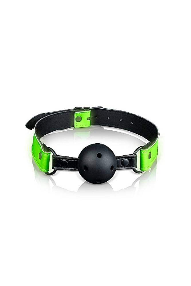 Ouch by Shots Toys - Glow - Breathable Ball Gag - Glow in the Dark BDSM - Tophatter Daily Deals