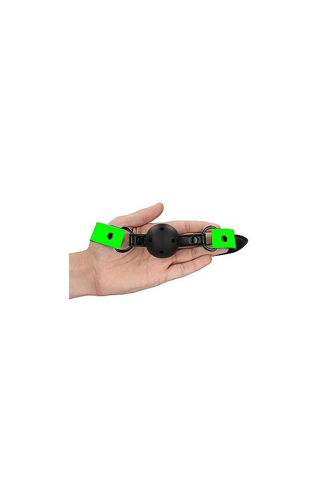 Ouch by Shots Toys - Glow - Breathable Ball Gag - Glow in the Dark BDSM - Tophatter Daily Deals