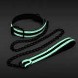 Glo Bondage Collar and Leash - Glow In The Dark - Tophatter Daily Deals