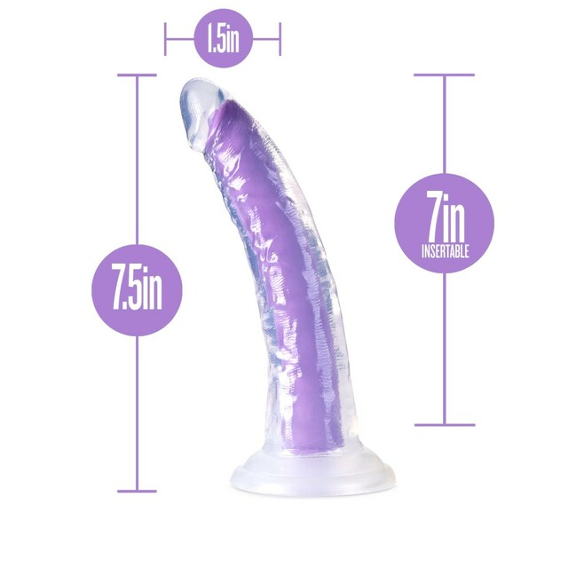 Neo Elite Glow In The Dark 7 Inch Silicone Dildo - Neon Purple - Tophatter Daily Deals