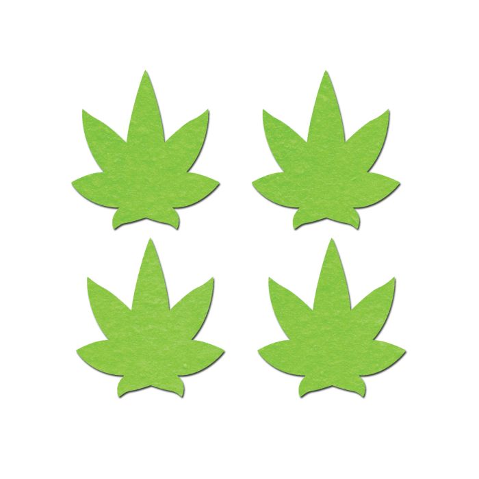 Glow In The Dark Green Pot Leaf Pasties - Tophatter Daily Deals