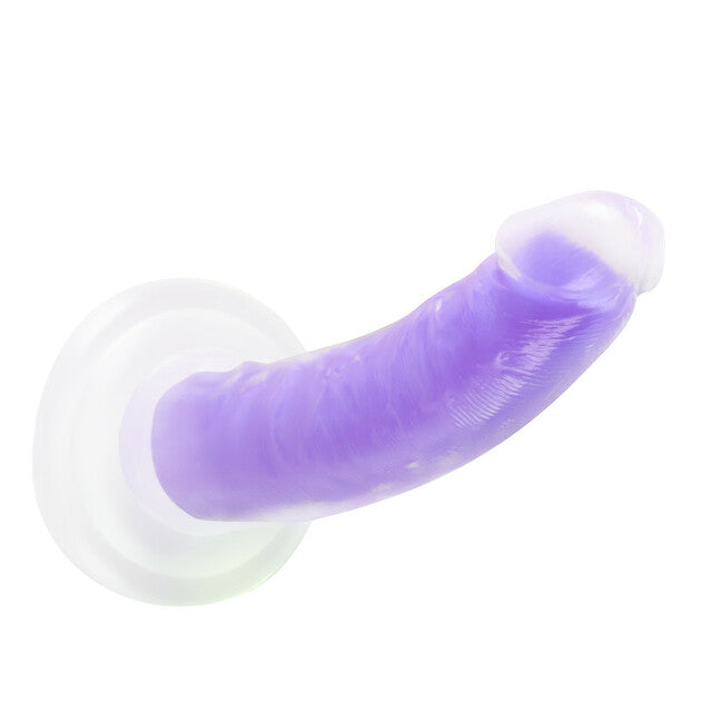 Neo Elite Glow In The Dark 7 Inch Silicone Dildo - Neon Purple - Tophatter Daily Deals