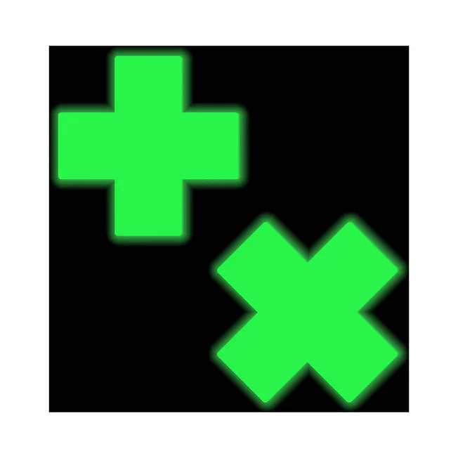 Neon Yellow Glow In The Dark Cross Pasties - Tophatter Daily Deals