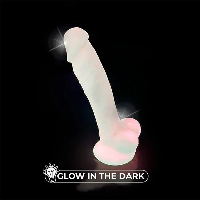 SILEX-D Glow In The Dark Pink 7 Inch Dildo - Tophatter Daily Deals