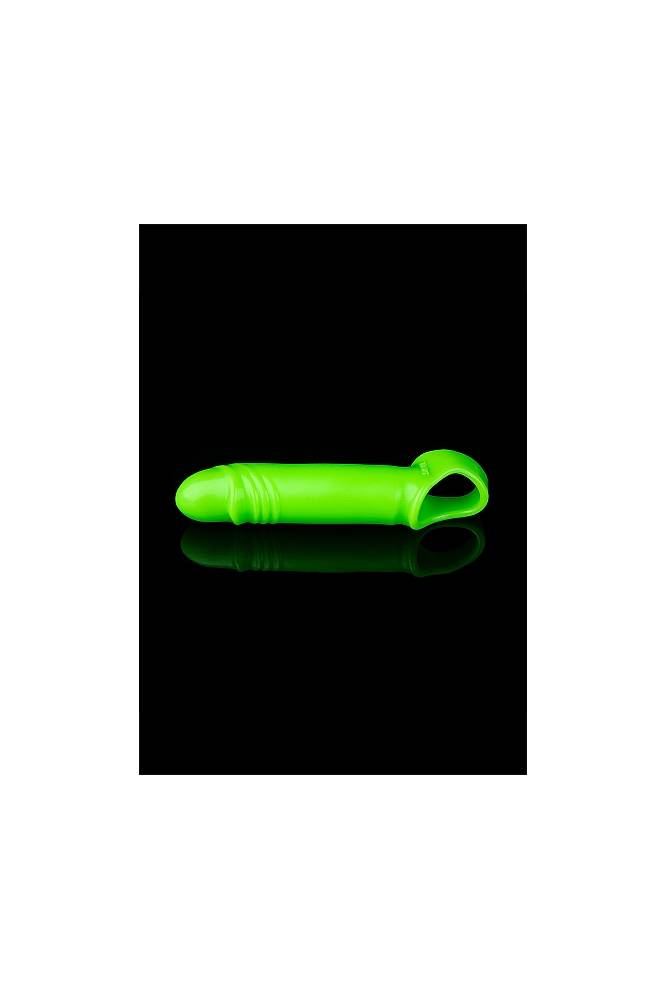 Ouch by Shots Toys - Glow -Smooth Stretchy Penis Sleeve with Ball Strap Style #3 - Glow in the Dark - Wholesale Prices (Limited Deals)