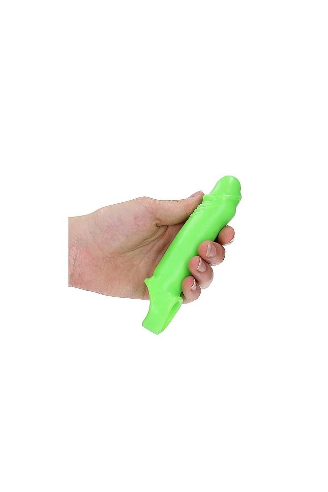 Ouch by Shots Toys - Glow -Smooth Stretchy Penis Sleeve with Ball Strap Style #3 - Glow in the Dark - Wholesale Prices (Limited Deals)