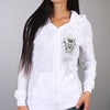 Hot Leathers Womens Sugar Skull Lightweight Slubby Hooded Sweatshirt Hoodies & Sweatshirts - Tophatter Daily Deals