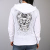 Hot Leathers Womens Sugar Skull Lightweight Slubby Hooded Sweatshirt Hoodies & Sweatshirts - Tophatter Daily Deals