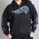 Hot Leathers Angel Roses Zip Up Hooded Ladies Sweat Shirt Wings Hoodies & Sweatshirts - Tophatter Daily Deals
