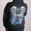 Hot Leathers Angel Roses Zip Up Hooded Ladies Sweat Shirt Wings Hoodies & Sweatshirts - Tophatter Daily Deals