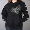 Hot Leathers Ornate Angel Wings Zip-Up Hooded Sweat Shirt Hoodies & Sweatshirts - Tophatter Daily Deals