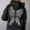 Hot Leathers Ornate Angel Wings Zip-Up Hooded Sweat Shirt Hoodies & Sweatshirts - Tophatter Daily Deals