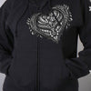 Hot Leathers Ornate Angel Wings Zip-Up Hooded Sweat Shirt Hoodies & Sweatshirts - Tophatter Daily Deals