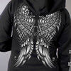 Hot Leathers Ornate Angel Wings Zip-Up Hooded Sweat Shirt Hoodies & Sweatshirts - Tophatter Daily Deals