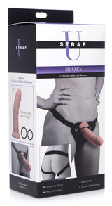 Brazen 8 Inch Silicone Dildo with Harness in Flesh Color > Dildos > Strap On Harnesses - Tophatter Daily Deals