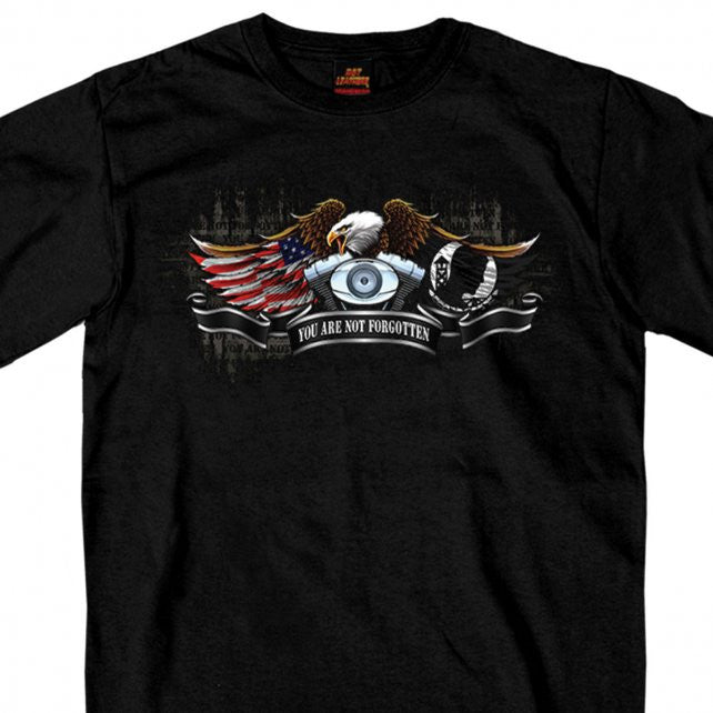 Hot Leathers All Gave Some POW Eagle T-Shirt Military Biker Mens Short Sleeve - Tophatter Daily Deals
