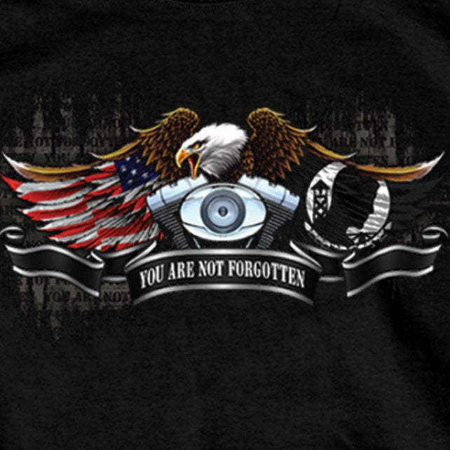 Hot Leathers All Gave Some POW Eagle T-Shirt Military Biker Mens Short Sleeve - Tophatter Daily Deals