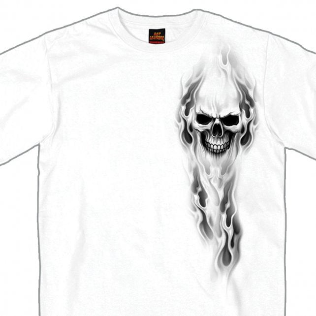 Hot Leathers Ghost Skull Double Sided T-Shirt Bob's Favorite Logo Mens Short Sleeve - Tophatter Daily Deals