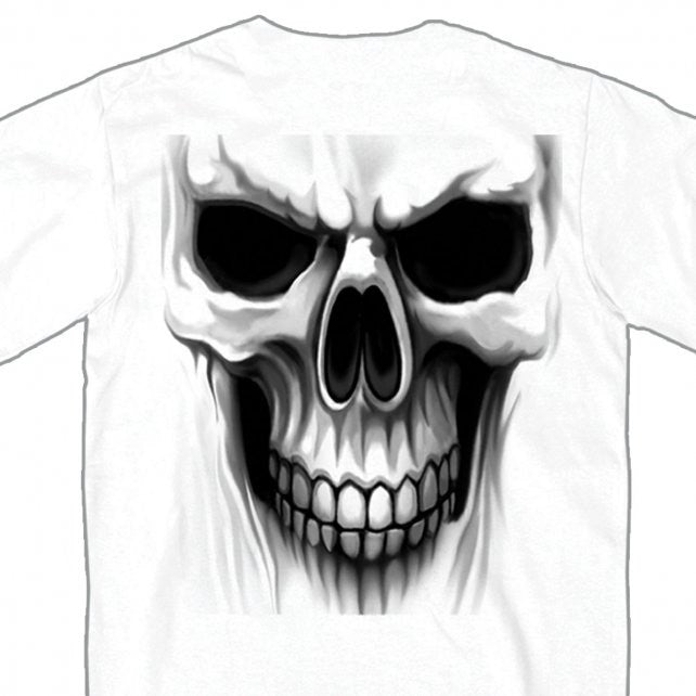 Hot Leathers Ghost Skull Double Sided T-Shirt Bob's Favorite Logo Mens Short Sleeve - Tophatter Daily Deals
