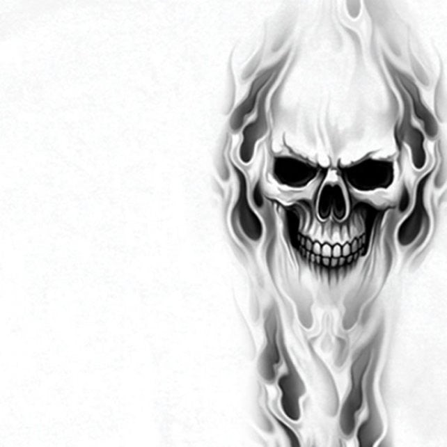 Hot Leathers Ghost Skull Double Sided T-Shirt Bob's Favorite Logo Mens Short Sleeve - Tophatter Daily Deals