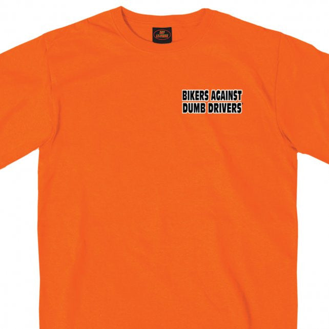 Hot Leathers Can You See Me Now A**HOLE T-Shirt Safety Orange Hi-Vis Mens Short Sleeve - Tophatter Daily Deals