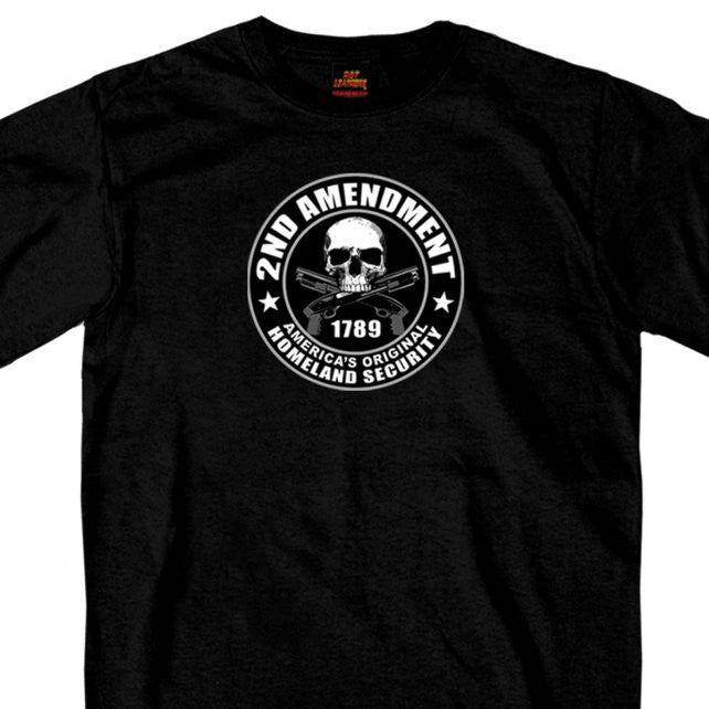 Hot Leathers 2nd Amendment Double Sided T-Shirt Homeland Security Mens Short Sleeve - Tophatter Daily Deals