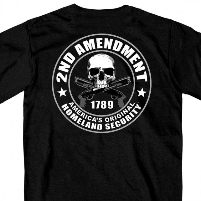 Hot Leathers 2nd Amendment Double Sided T-Shirt Homeland Security Mens Short Sleeve - Tophatter Daily Deals