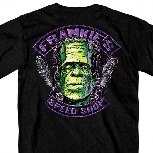 Hot Leathers Frankie's Speed Shop Double Sided Halloween T-Shirt Mens Short Sleeve - Tophatter Daily Deals