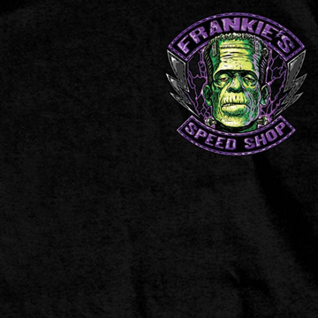 Hot Leathers Frankie's Speed Shop Double Sided Halloween T-Shirt Mens Short Sleeve - Tophatter Daily Deals