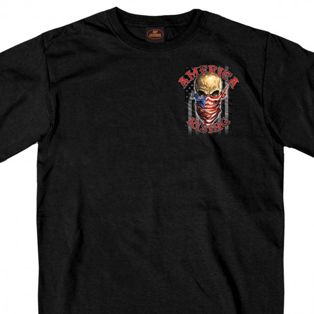 Hot Leathers Skull Bandana Double Sided T-Shirt America Rising Mens Short Sleeve - Tophatter Daily Deals