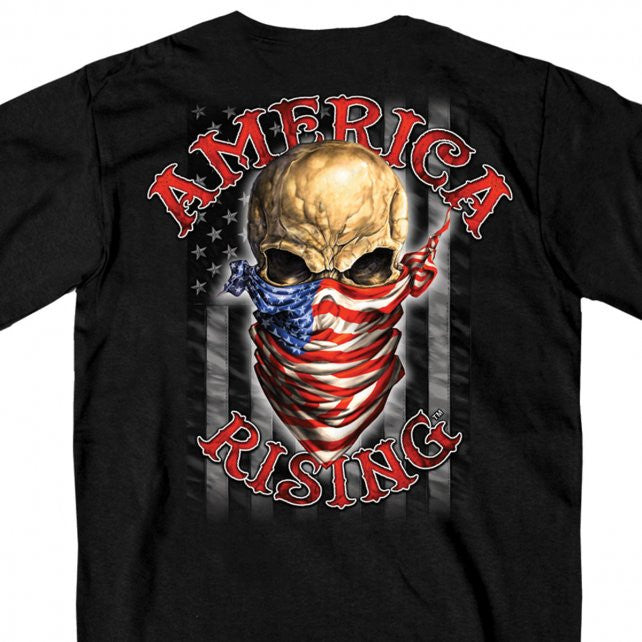 Hot Leathers Skull Bandana Double Sided T-Shirt America Rising Mens Short Sleeve - Tophatter Daily Deals