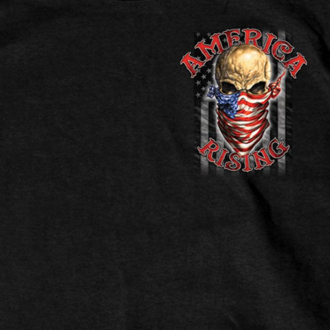 Hot Leathers Skull Bandana Double Sided T-Shirt America Rising Mens Short Sleeve - Tophatter Daily Deals